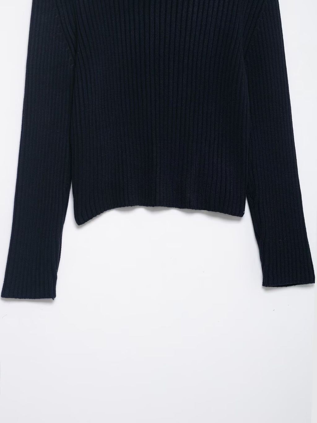 Women Clothing Autumn Zipper Rib Knitted Coat Sweater Cardigan Women