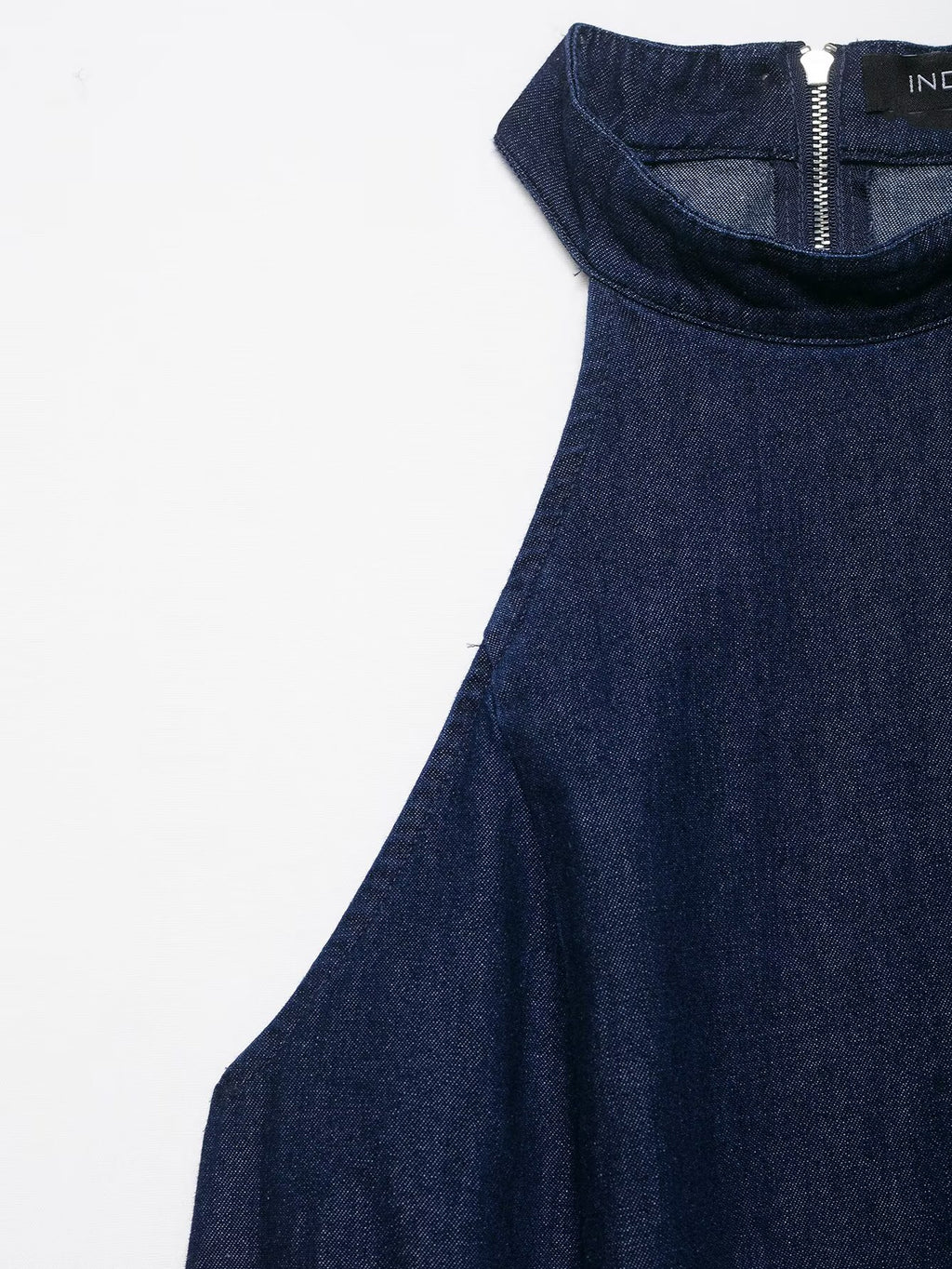 Autumn Casual Women Clothing Hanging Collar Denim Dress