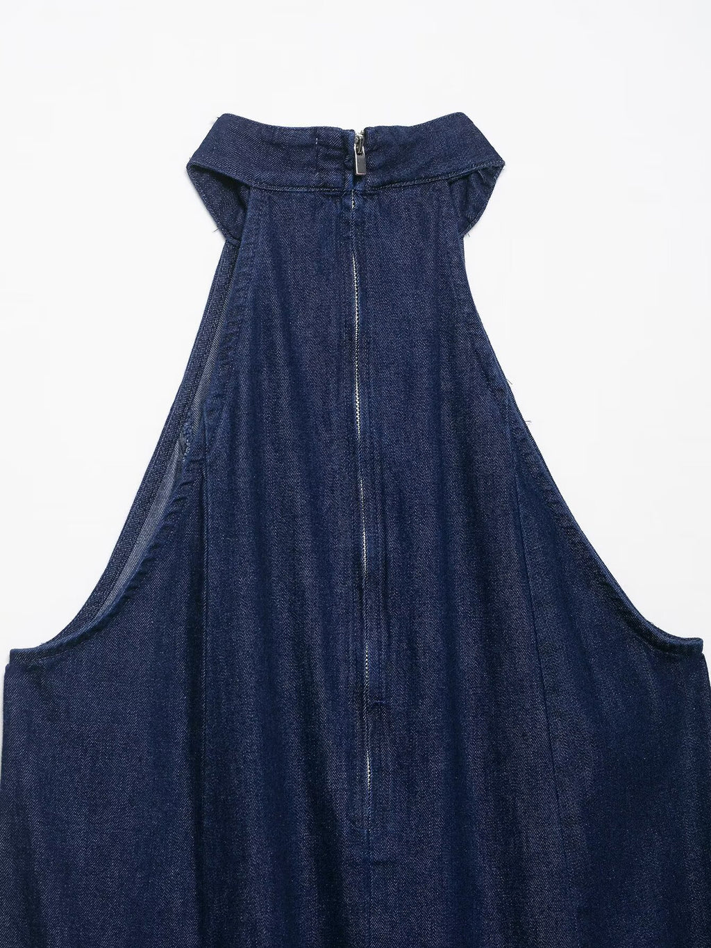Autumn Casual Women Clothing Hanging Collar Denim Dress