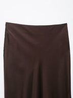 Women Lace Silk Satin Skirt