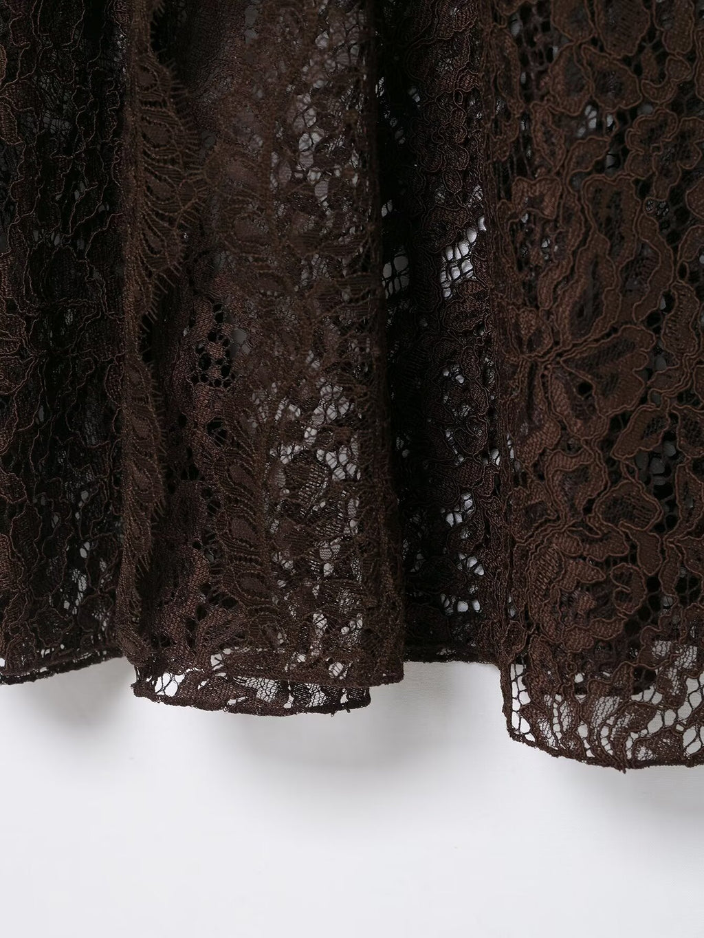 Women Lace Silk Satin Skirt