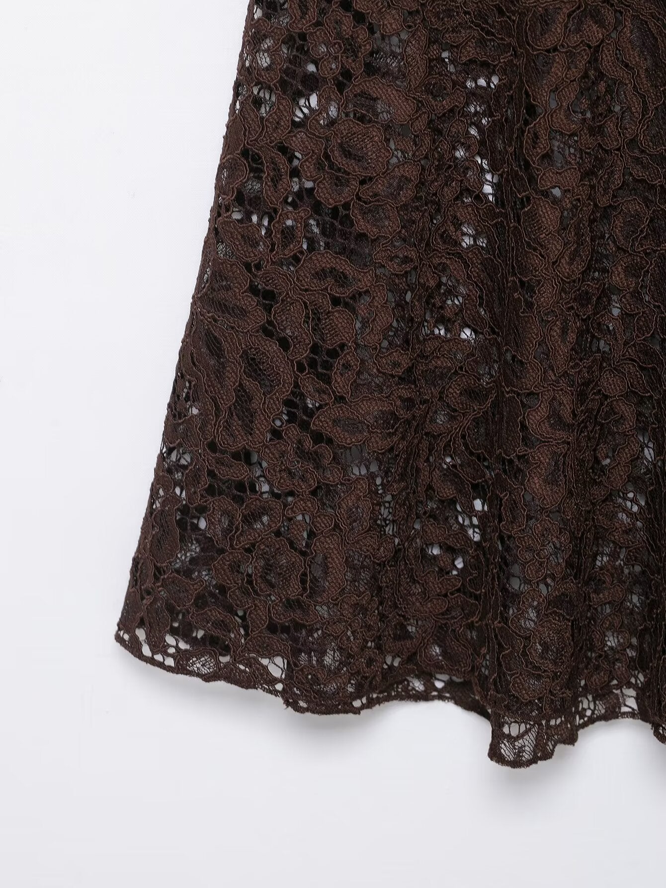 Women Lace Silk Satin Skirt