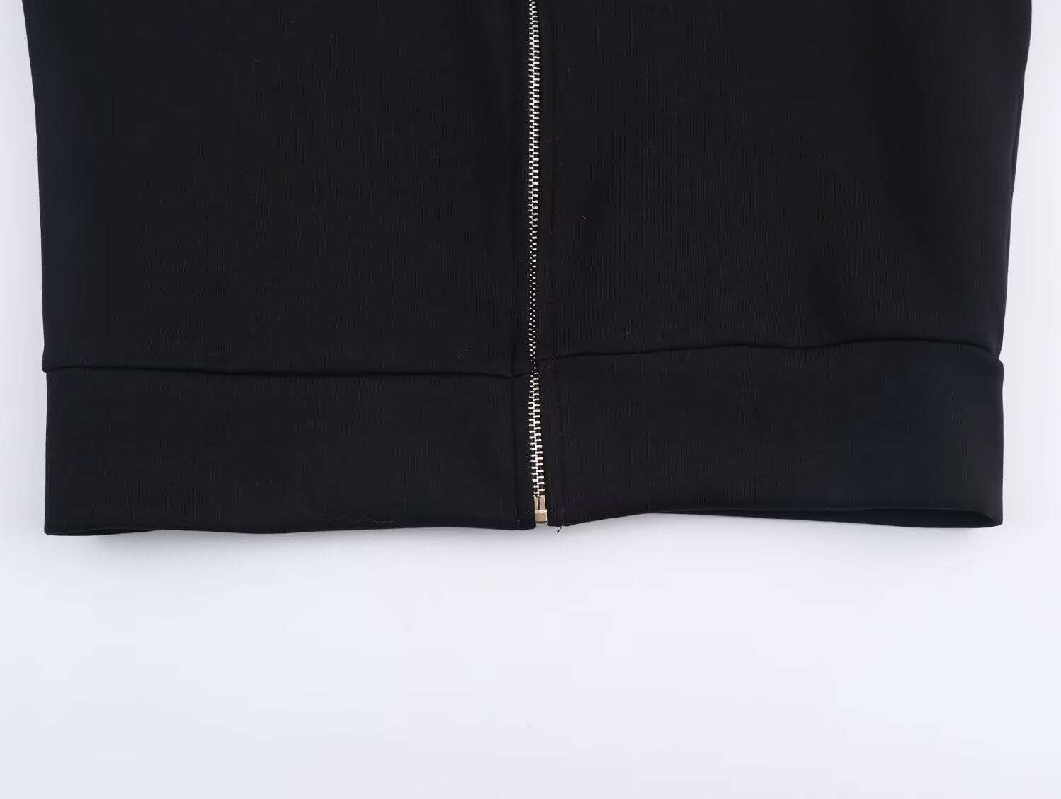 Women Clothing Autumn Casual Printing Zipper Sweater Bell Bottom Pants