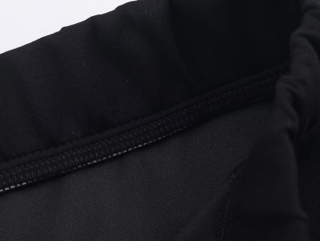 Women Clothing Autumn Casual Printing Zipper Sweater Bell Bottom Pants