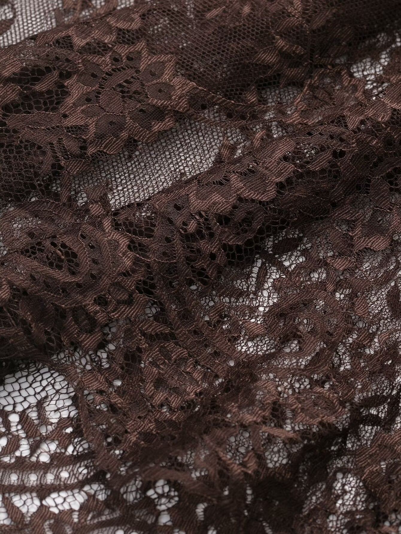 Women Clothing Winter Sexy See through Lace Stitching High Waist Skirt Long Skirt