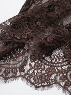 Women Clothing Winter Sexy See through Lace Stitching High Waist Skirt Long Skirt