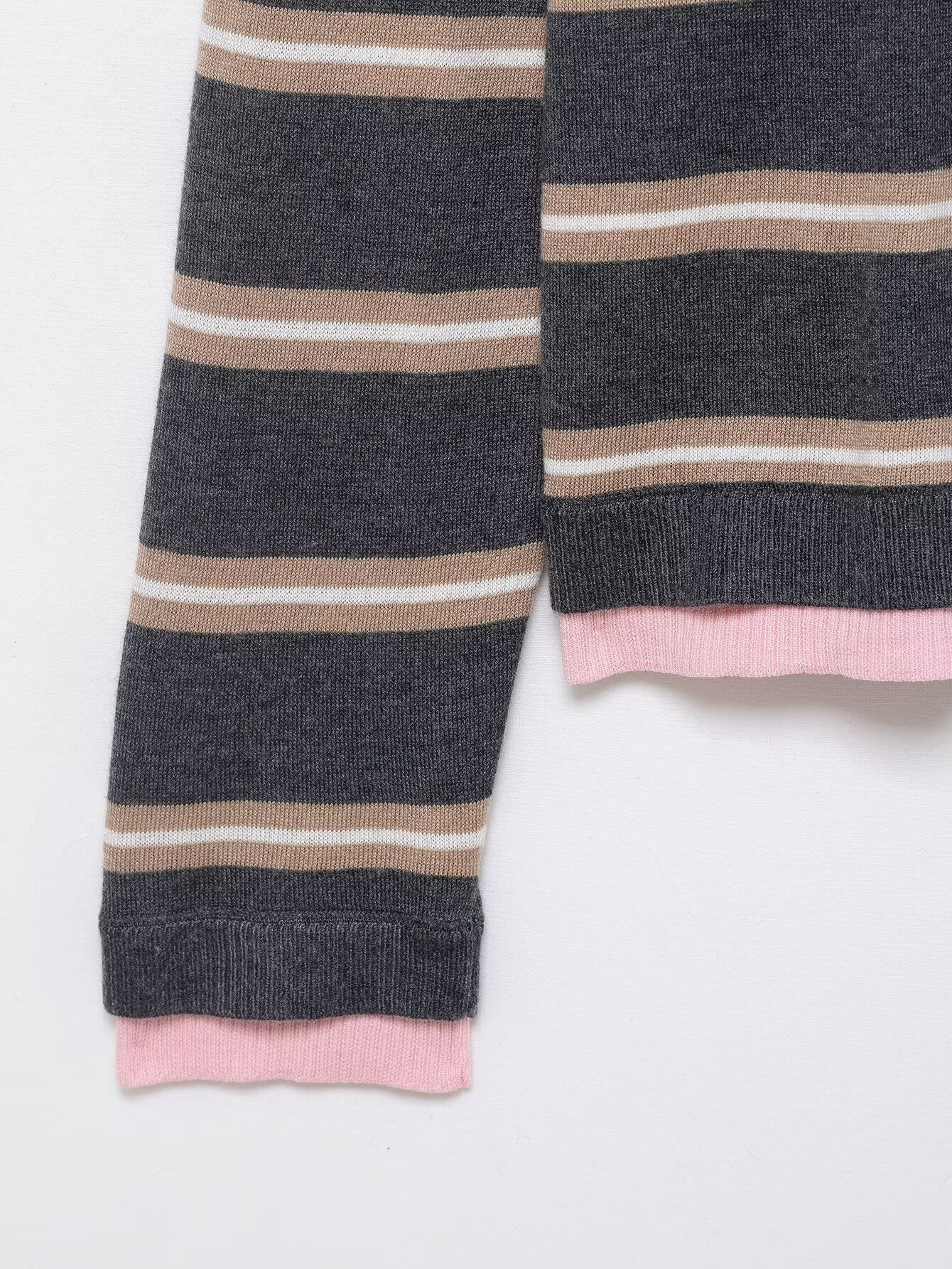 Women Casual Loose Patchwork Stripes Knitwear