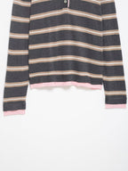 Women Casual Loose Patchwork Stripes Knitwear