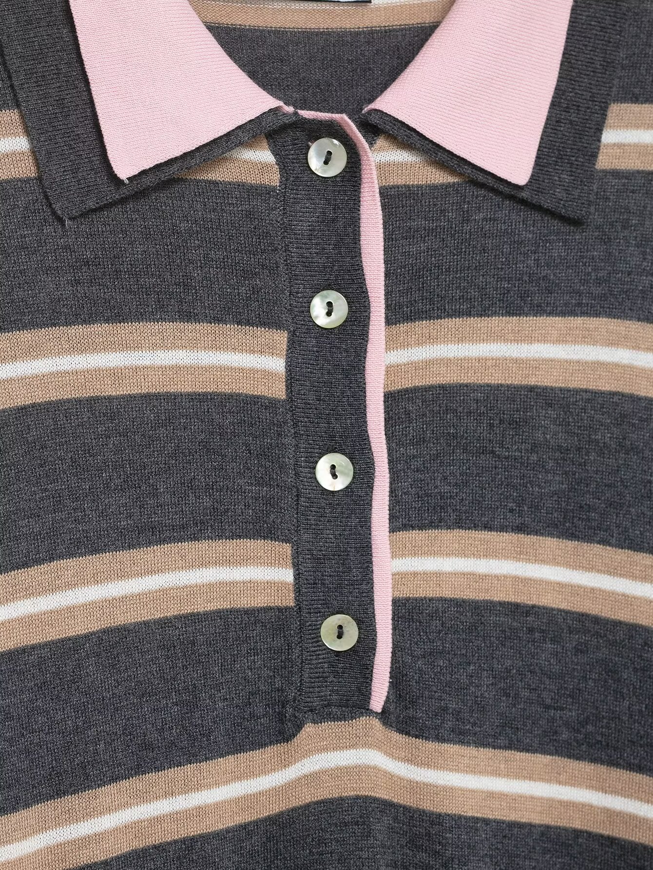 Women Casual Loose Patchwork Stripes Knitwear