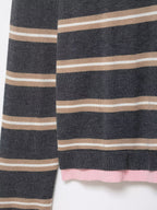 Women Casual Loose Patchwork Stripes Knitwear
