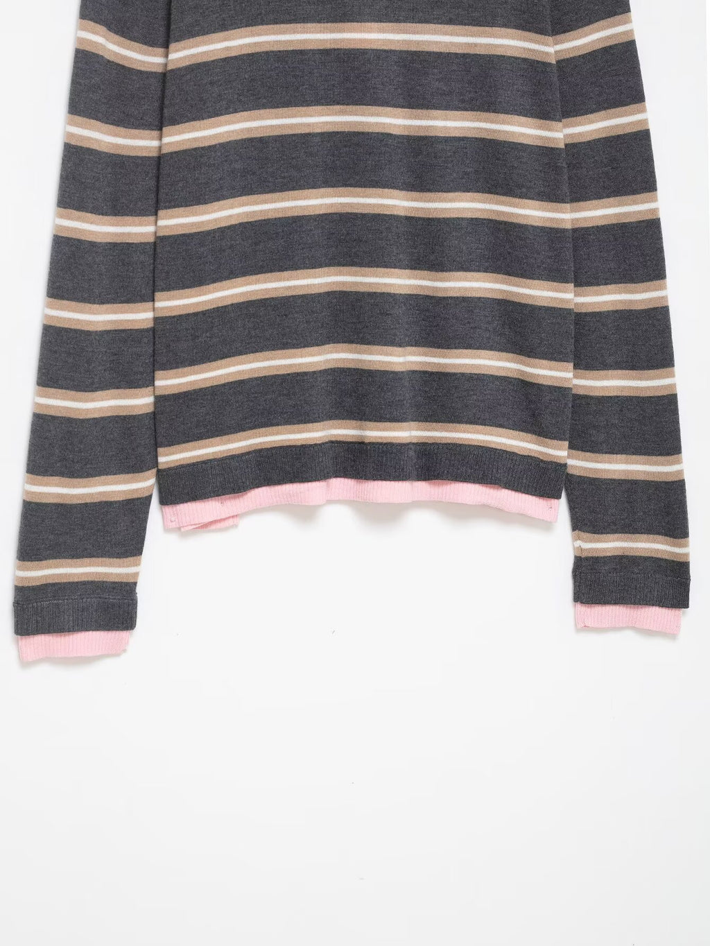Women Casual Loose Patchwork Stripes Knitwear