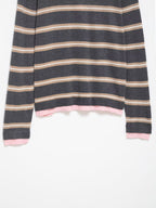 Women Casual Loose Patchwork Stripes Knitwear