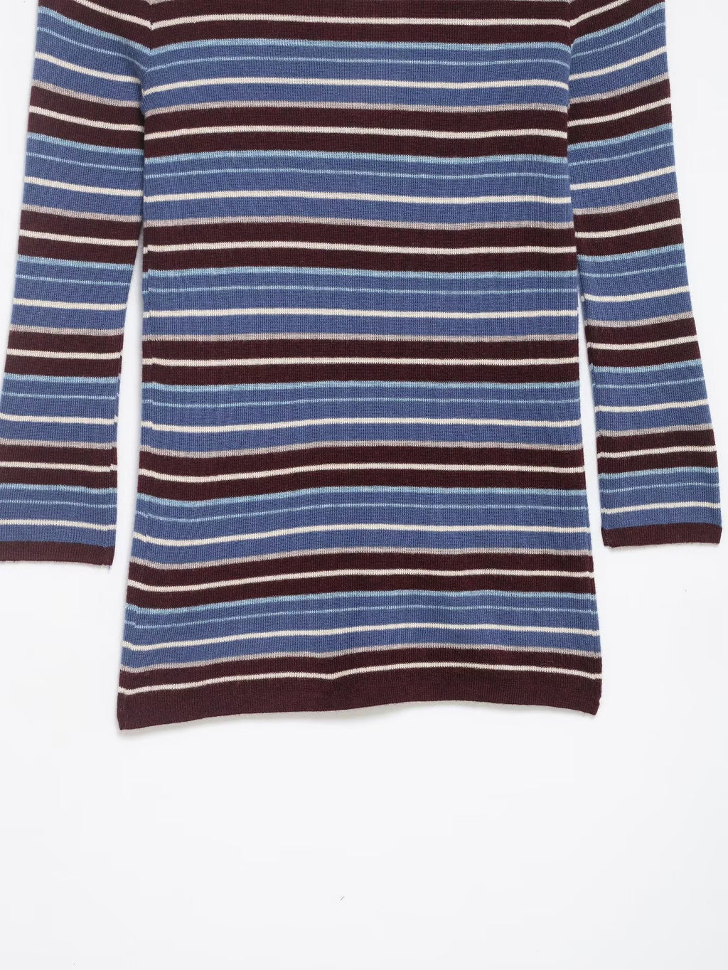 Women Clothing Spring Casual Contrast Color Stand up Collar Long Sleeve Striped Sweater