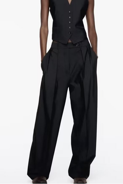Fall Women Street Short Vest Pants Suit
