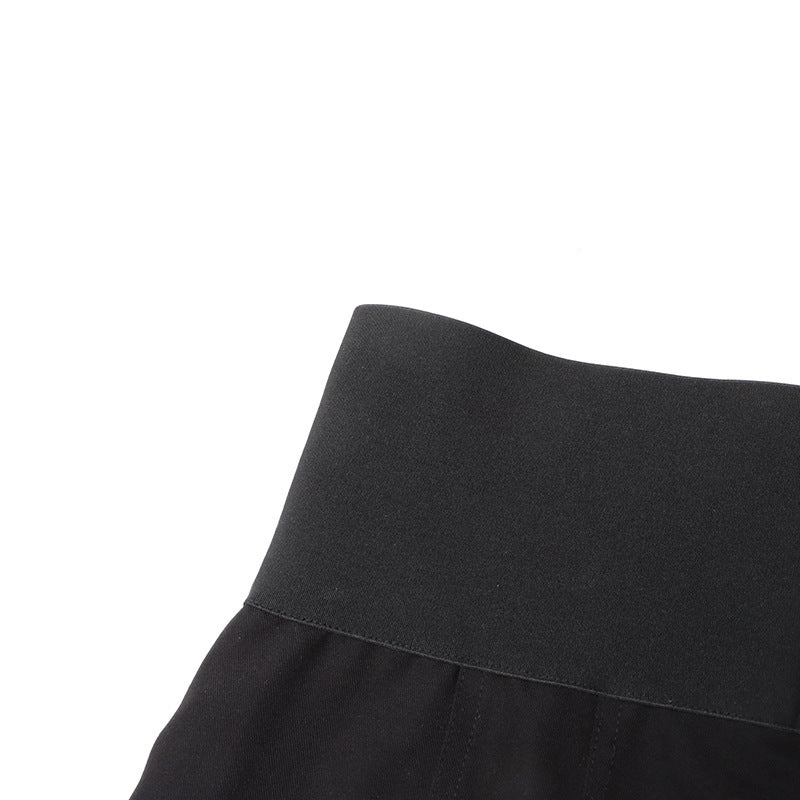 Autumn Dignified Sense of Design Belt Accessories Draping Effect High Waist Wide Leg Casual Trousers Women