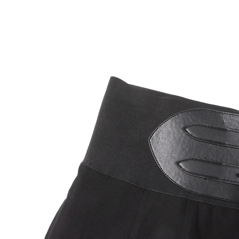 Autumn Dignified Sense of Design Belt Accessories Draping Effect High Waist Wide Leg Casual Trousers Women