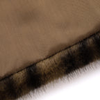 Women Clothing Autumn Winter Graceful Fashionable Collared Leopard Zipper Fur Short Jacket