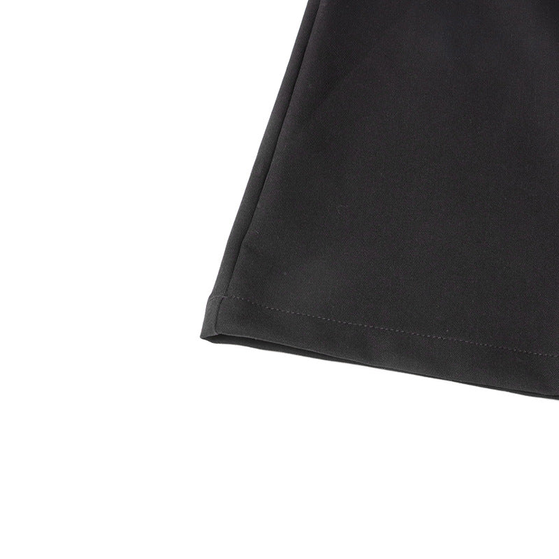 Autumn Dignified Sense of Design Belt Accessories Draping Effect High Waist Wide Leg Casual Trousers Women