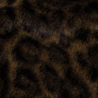 Women Clothing Autumn Winter Graceful Fashionable Collared Leopard Zipper Fur Short Jacket