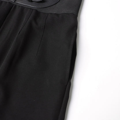 Autumn Dignified Sense of Design Belt Accessories Draping Effect High Waist Wide Leg Casual Trousers Women